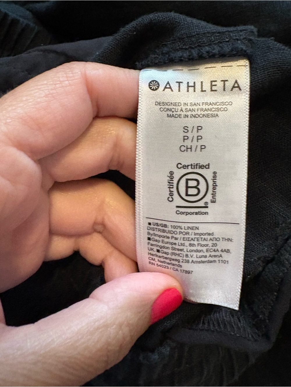 Athleta Black Retreat Linen High Rise Wide Leg Pant size small - Picture 5 of 5